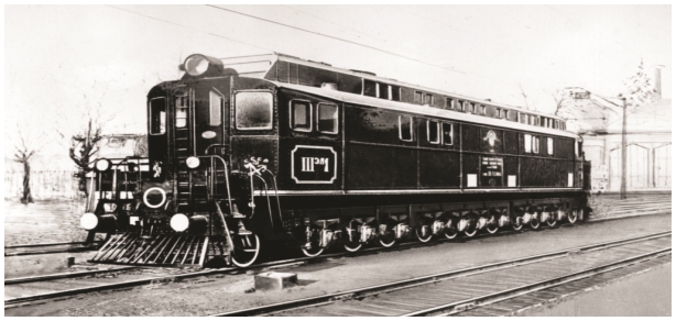 Тепловоз Щэл1, построенный по проекту Я.М. Гаккеля. 1924 г.